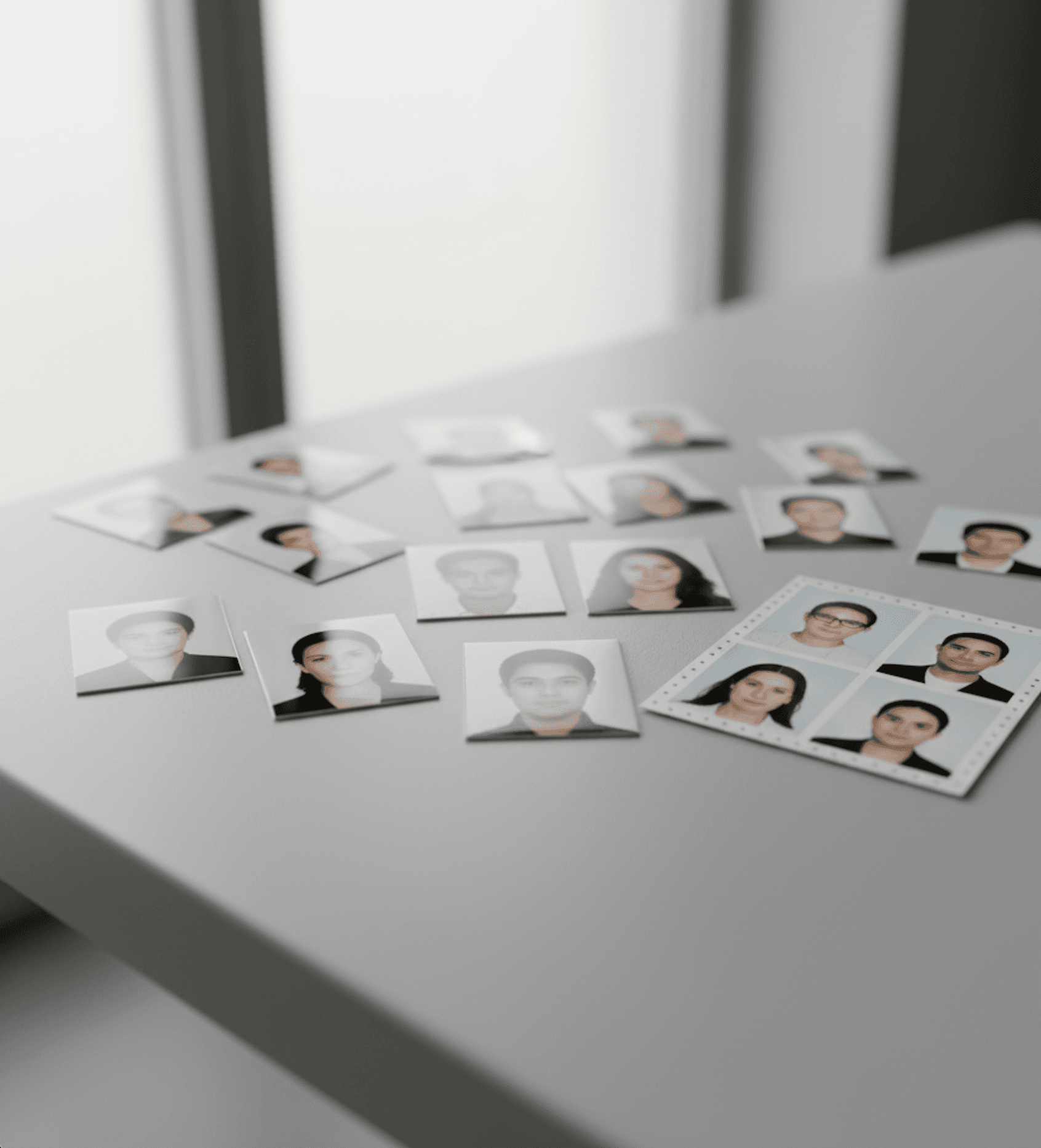 Passport size, custom sizes available